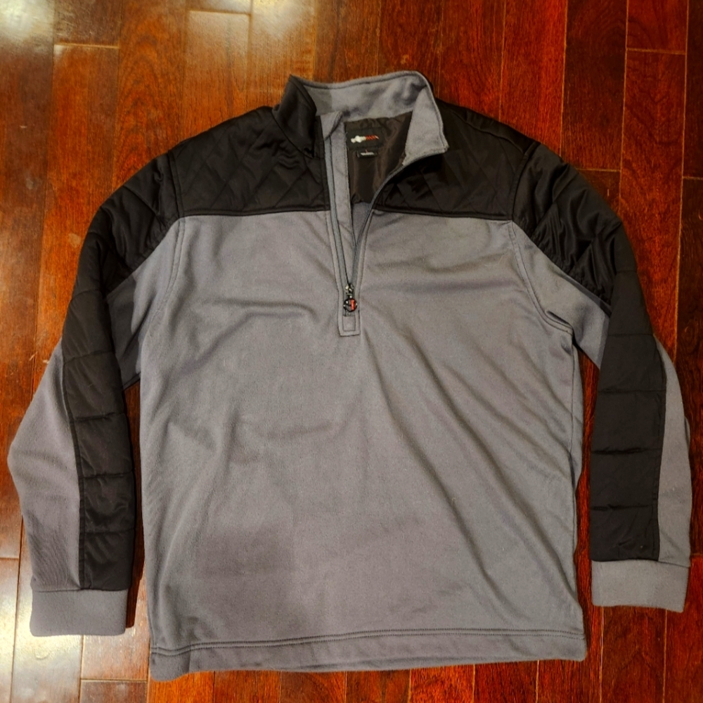 Men's Large Short Par 4 1/4 Zip Long Sleeve Golf Pullover Jacket.